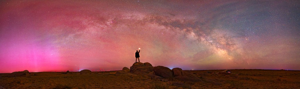 The Aurora and the Milky Way